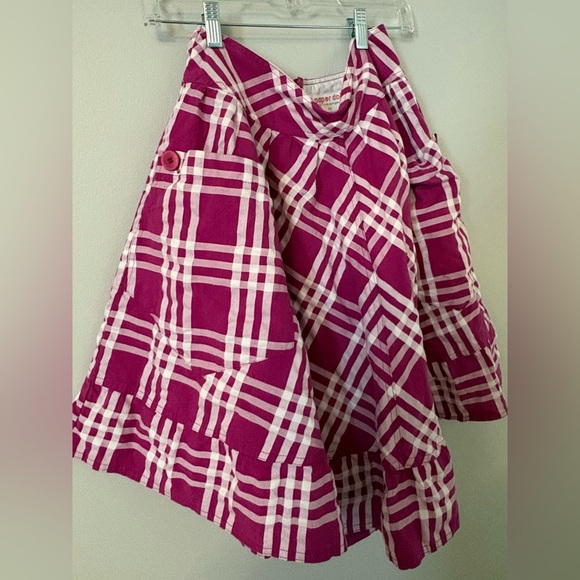 Vivid Pink Plaid Skirt with Pockets - Picture 2 of 4